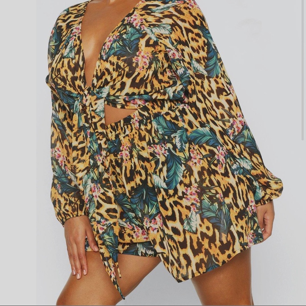 Tropical Animal Beach Playsuit